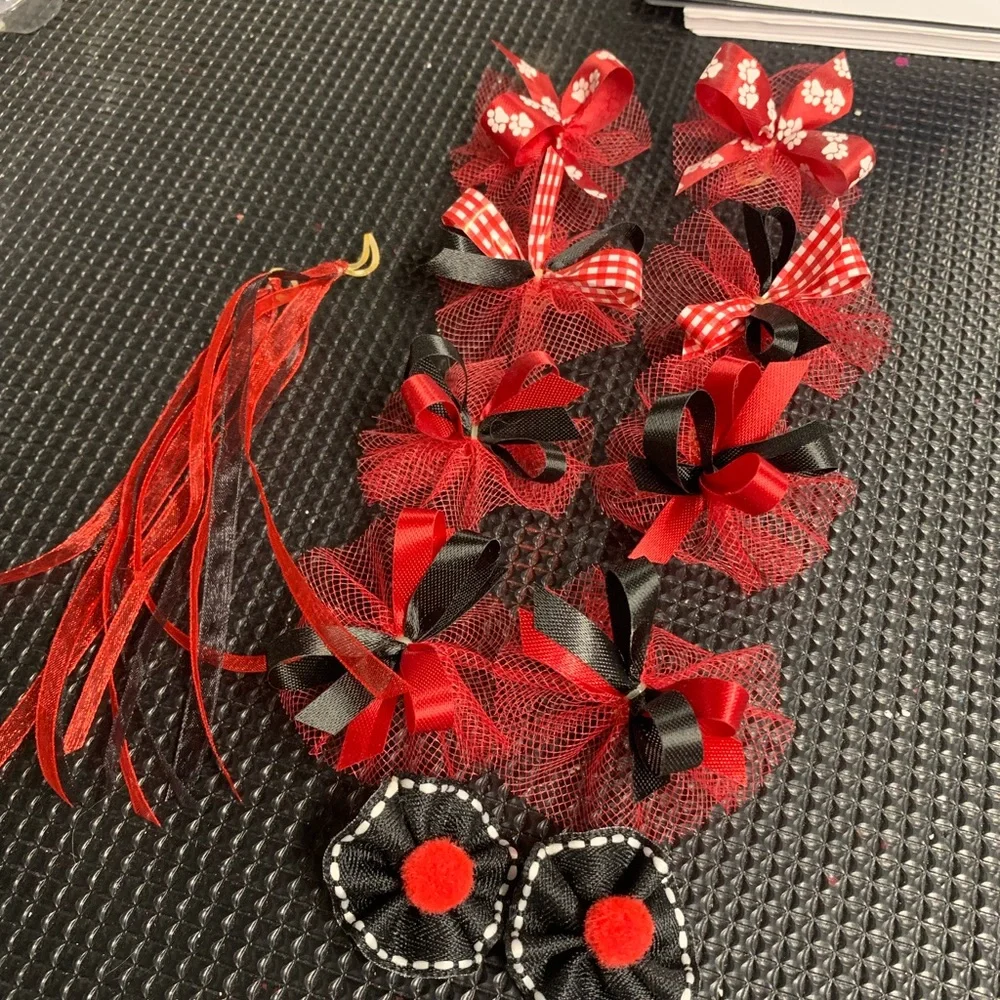 10 bows 2 fasinators